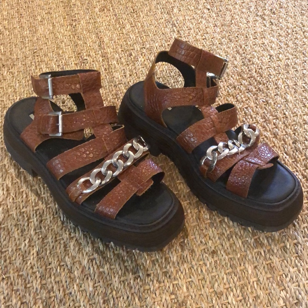 Top shop sandals (pioneer chain chunky) worn twice, too small for me